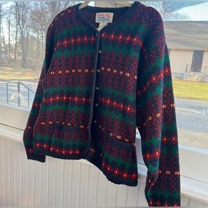 Vintage women’s Tally-Ho holiday cardigan